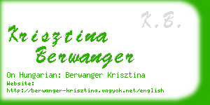 krisztina berwanger business card